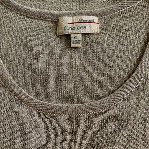 Choices XL tops X 2! One is gold glitter and one is silver glitter.